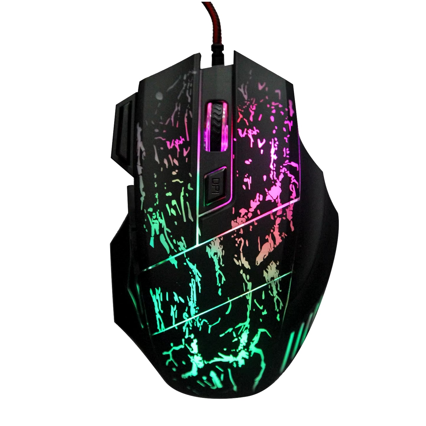 Wired Game Mouse Streaming Crack Colorful Light USB Port Mice 7 Button 3200DPI Adjustable for Laptop Computer Gaming Mouse